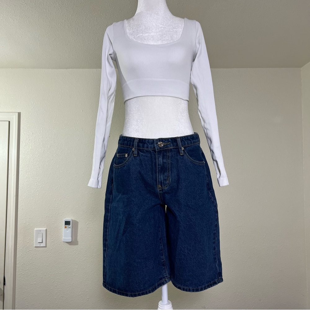 Edikted Women's Blue Jean Shorts
